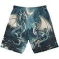 thumbnail image 2 of joogoo Kids Boys Swim Trunks Dragons at Night Beach Board Shorts Drawstring Swimsuit Kid Teen L, 2 of 6