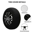 thumbnail image 3 of Kdxio Spare Tire Cover for RV Trailer, Waterproof Wheel Cover,Camper Spare Tire Cover Fit for Rv SUV Truck Travel Trailer 14 inch-Mushrooms And Rainbows Peace, 3 of 8