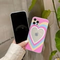 thumbnail image 5 of Compatible with iPhone 13 Pro Max Cute Love Heart Case for Women Girls,Soft TPU Swirls Painting Art Heart Pattern Full Body Protection Shockproof Case for iPhone 13 Pro Max 6.7"-Colorful, 5 of 10