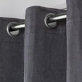 thumbnail image 4 of Exclusive Home Curtains 2 Pack Carling Basketweave Textured Woven Blackout Grommet Top Curtain Panels, 52x108, Silver, 4 of 5