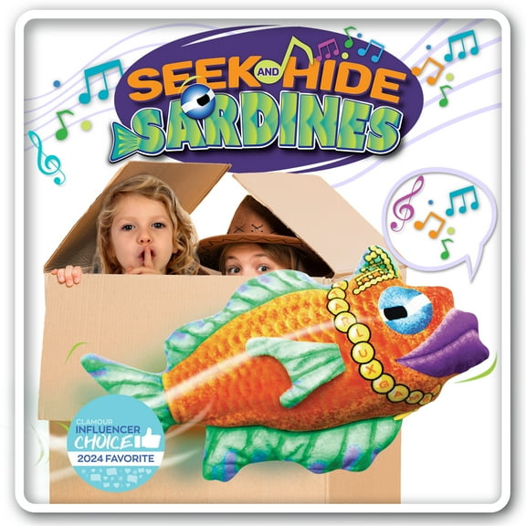 Starlux Games Seek and Hide Sardines - Hide as a Group with a Singing Fish! Ages 5 , 4-16 Players