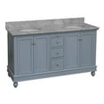 thumbnail image 3 of Bella 60" Double Bathroom Vanity with Powder Blue Cabinet and Carrara Marble Top, 3 of 6