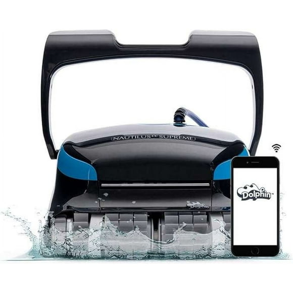Dolphin Nautilus CC Supreme Robotic Pool Vacuum Cleaner with Wi-Fi Control — Wall Climbing Capability — Powerful Waterline Scrubbing — Ideal for In-Ground Pools up to 50 FT in Length