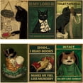 thumbnail image 2 of Pegatina de pared de gato negro Retro, carteles artísticos de sala de estar, decoración de pared de dibujos animados Kraft, Nostalgia Vintage de los 90, decoración del hogar, 2 of 4