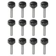 thumbnail image 1 of Unique Bargains 12 Pack M8 x 40mm Filetage Mâle 25mm Moleté Poignée Boutons de Serrage Poignée Pouce Vis Noir, 1 of 5
