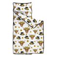 thumbnail image 2 of Highland Cow and Sunflower Print Teens Toddler Nap Mat with Pillow, Sleeping Mat Bag for Preschool Daycare 50"x20", 2 of 6