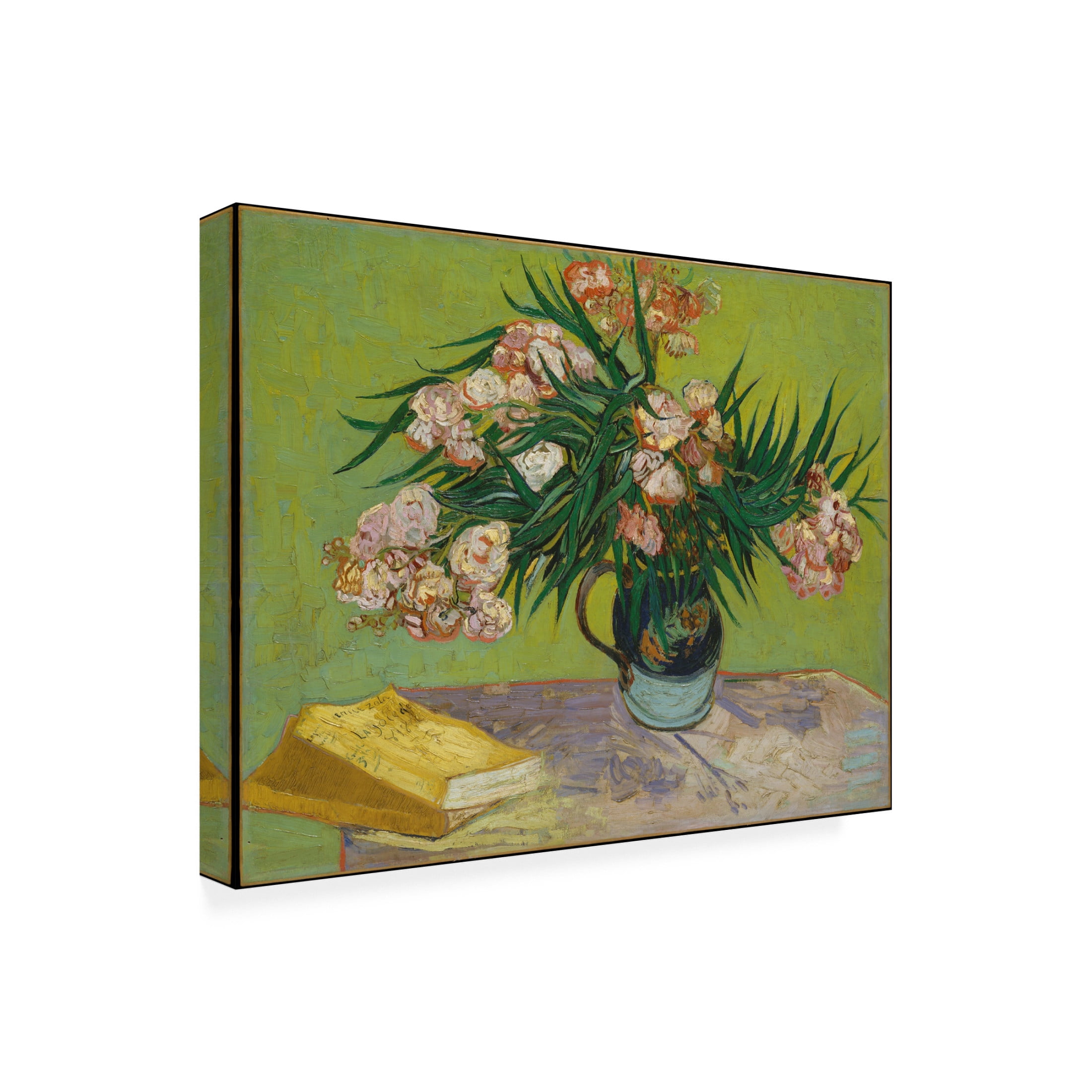 Canvas Wall Art - Masters Collection 'Oleanders Vincent Van Gogh' Wall Art for Living Room, Bedroom, or Office Décor by Trademark Fine Art - 24 x 18 Inches