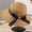 Khaki, variant on Summer New Beach Hats Small Hooded Fashion Ladies Bow Ribbon Ribbon Sun Hat Shaw Hats