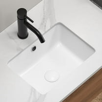 16 Inch Rectangle Undermount Bathroom Sink Under Counter Vanity Sink Opening Size White Porcelain Basin Sink Para Baños