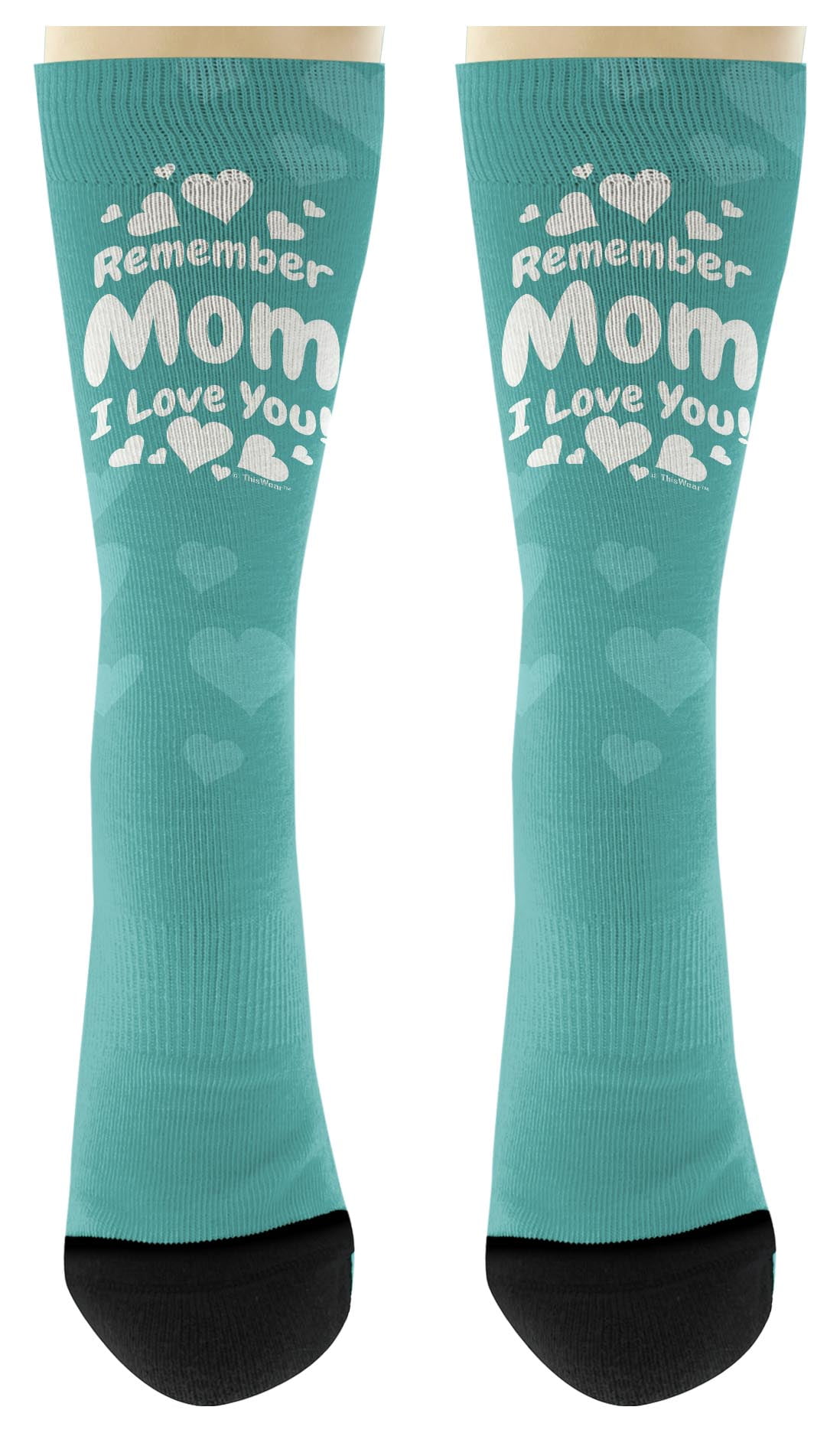 I Love You Mom Mother's Day  Crew Socks