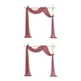 thumbnail image 4 of Ruiboury Wedding Arch Drapes Add Romantic Atmosphere With Wide Application Wedding Arch Draping Fabric Polyester Wedding Valance hawksbill turtle red 2Set, 4 of 6