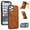 Brown, variant on TOP SHE Case for Apple iPhone 12 Mini, iPhone 12 Mini Case (5.4 Inch) - Synthetic Leather Protective Case with Card Slot / Kickstand, Slim Fit Lightweight Simple Fashion Cover (Brown)