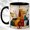 Black, variant on Royal Dog Trio Coffee Mug, Playful Pet Mug, Ceramic 11 oz