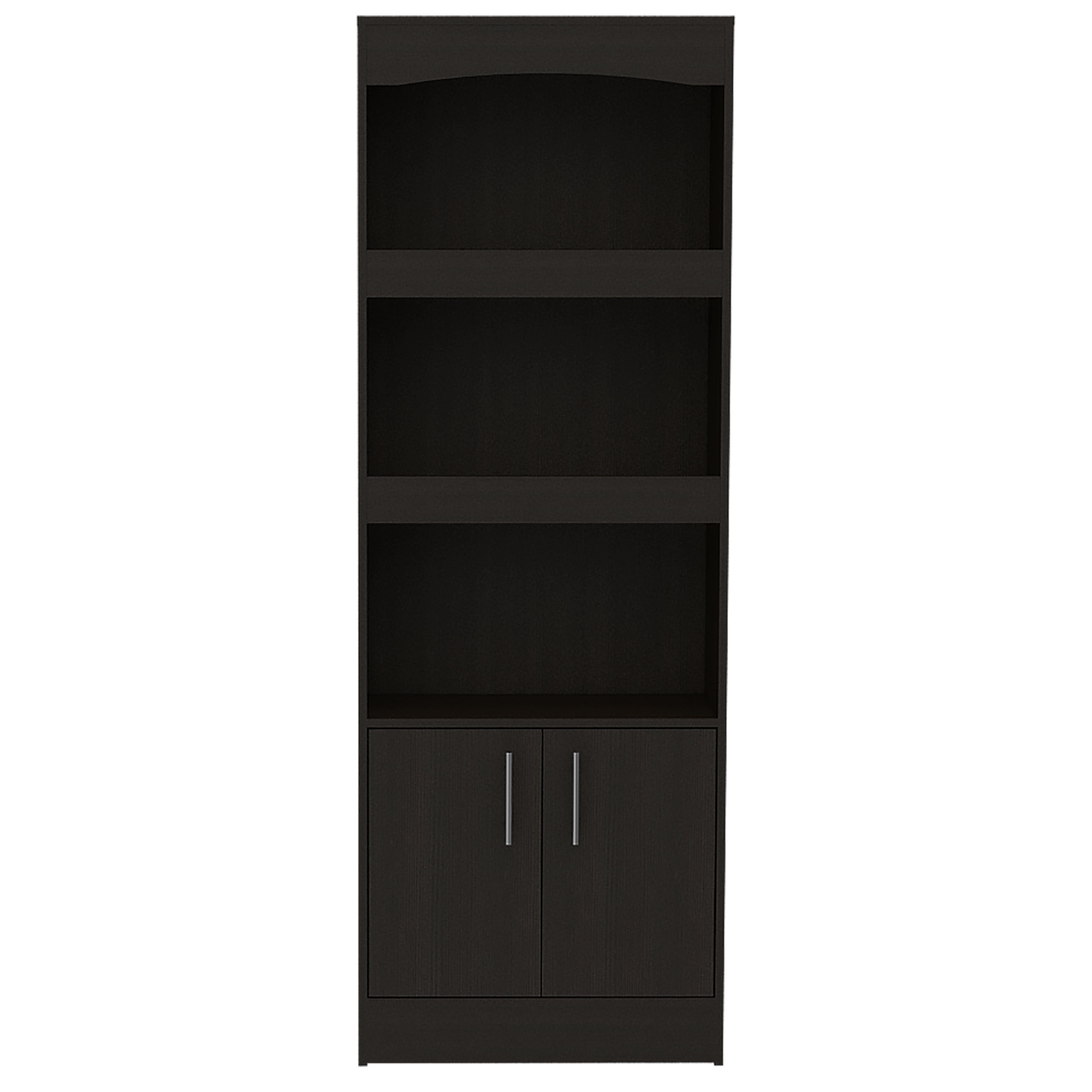 CoSoTower Bookcase Denver, Metal Hardware, Black Wengue Finish