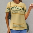 thumbnail image 6 of Hegel's Spirit Analysis Women's Short Sleeve T-Shirt Crew Neck Casual Summer Trendy Loose Fit Tops, 6 of 6