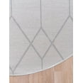 thumbnail image 3 of Unique Loom Matrix Trellis Collection Area Rug - Deco (5' 3" x 8' Oval White/Gray), 3 of 5
