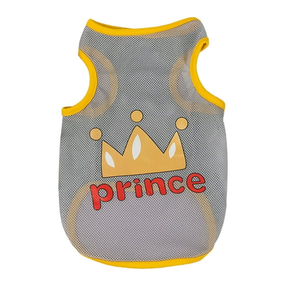 Delicate Hemming Pet Blouse - Soft Comfortable High Elasticity - Round Collar Dress-up - Cartoon Pattern Dog Pajamas - Puppy Outfit for Outdoor