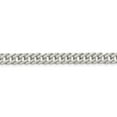 thumbnail image 2 of White Sterling Silver chain Curb Diamond-cut 24 in 6.25 mm, 2 of 5