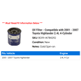 thumbnail image 2 of Oil Filter - Compatible with 2001 - 2007 Toyota Highlander 2.4L 4-Cylinder 2002 2003 2004 2005 2006, 2 of 2