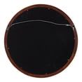 thumbnail image 4 of Kate and Laurel Hogan Farmhouse Mirror, 18 Inch Diameter, Walnut Brown, Modern Round Mirror for Wall, 4 of 7