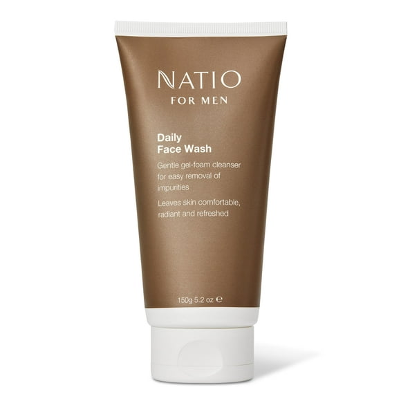 Limpiador facial Natio Australia para hombre, lavado facial diario, 150 ml
