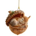 thumbnail image 5 of Forest Animal Acorn Ornaments, Unique Resin Woodland Hanging Decorations, Nature Inspired Christmas Tree Decor Gift for Animal Lovers Home Holiday Display 6PCS, 5 of 7