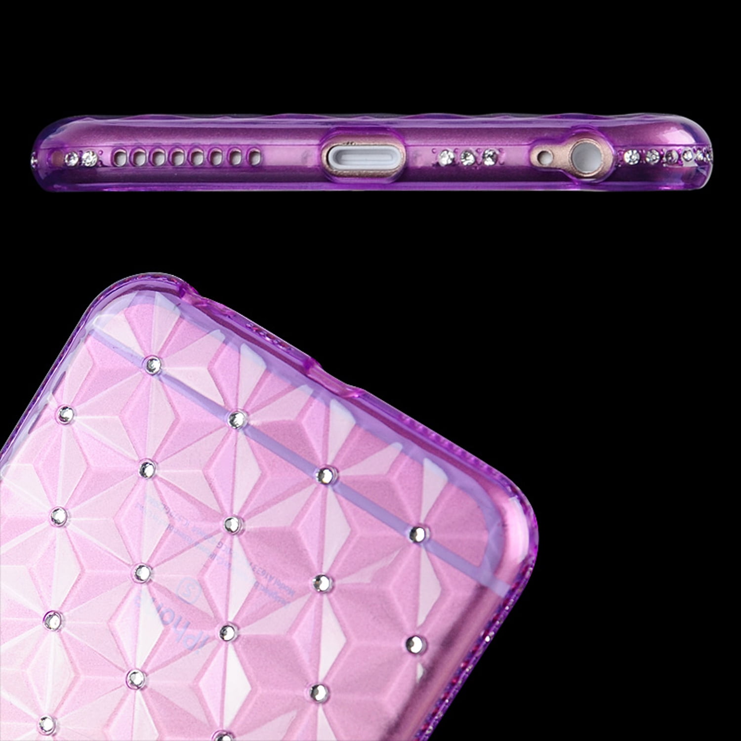 Faux Diamond Slim Translucent Flexible TPU Skin Case for iPhone 6 iPhone 6s