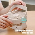 thumbnail image 4 of 360° Rotatable USB Rechargeable Fan - 3 Speeds, Wall Mount & Table Stand, Portable Cooling for Home Office Travel, ABS, 16.2x14.7cm, 3.7V Low Noise, 4 of 9