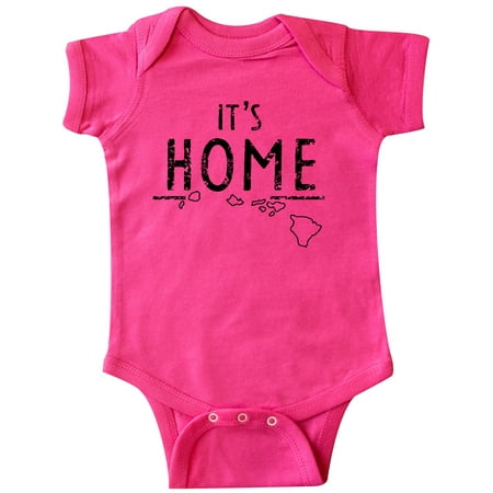 

Inktastic It s Home- Hawaii State Outline Distressed Text Gift Baby Boy or Baby Girl Bodysuit