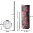 thumbnail image 5 of 20oz Dachshund Dog and Flower Floral Skinny Tumblers Stainless Steel Tumbler with Lid and Straw,Vacuum Insulated Double Wall Travel Tumbler Cups with Cleaning Brush for Coffee,Tea, 5 of 6