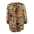 thumbnail image 2 of Women's Floral Split-Neck Blouse-M-M, 2 of 4