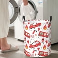 thumbnail image 5 of Naloa Fire Truck Large Laundry Basket Waterproof Round Collapsible Storage bin with Handles for Hamper Kids Room,Toy Storage, 5 of 6