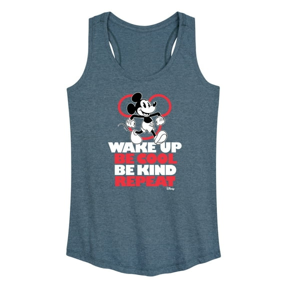 Disney - Mickey Mouse - Wake Up, Be Cool, Be Kind, Repeat - Women's Racerback Tank Top