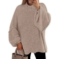 thumbnail image 1 of Suéter PRETTYGARDEN Mujer Otoño 2025 Tejido Grueso Camel, 1 of 5
