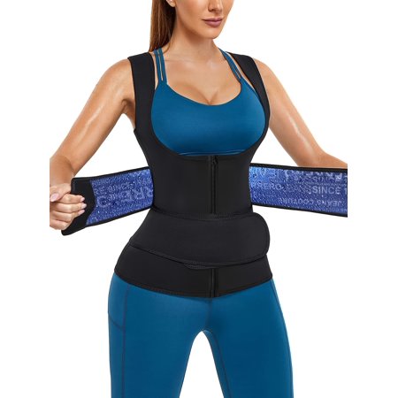 

Sweat Waist Trainer For Women Sweat Vest Neoprene Sauna Suit Workout Body Shaper With Adjustable Belt NO Neoprene
