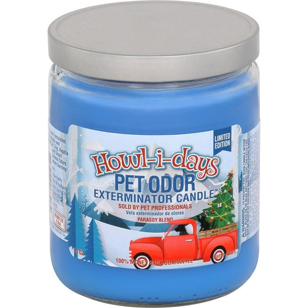 Pet Odor Exterminator Candle 13oz jar, HowlIDays Holiday Edition