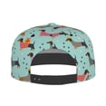 thumbnail image 4 of Fotbe Christmas Dachshund Flat Bill Visor Cap Classic Snapback Hat Polyester Foam Trucker Hat Trucker Cap Adjustable Baseball Cap, 4 of 9