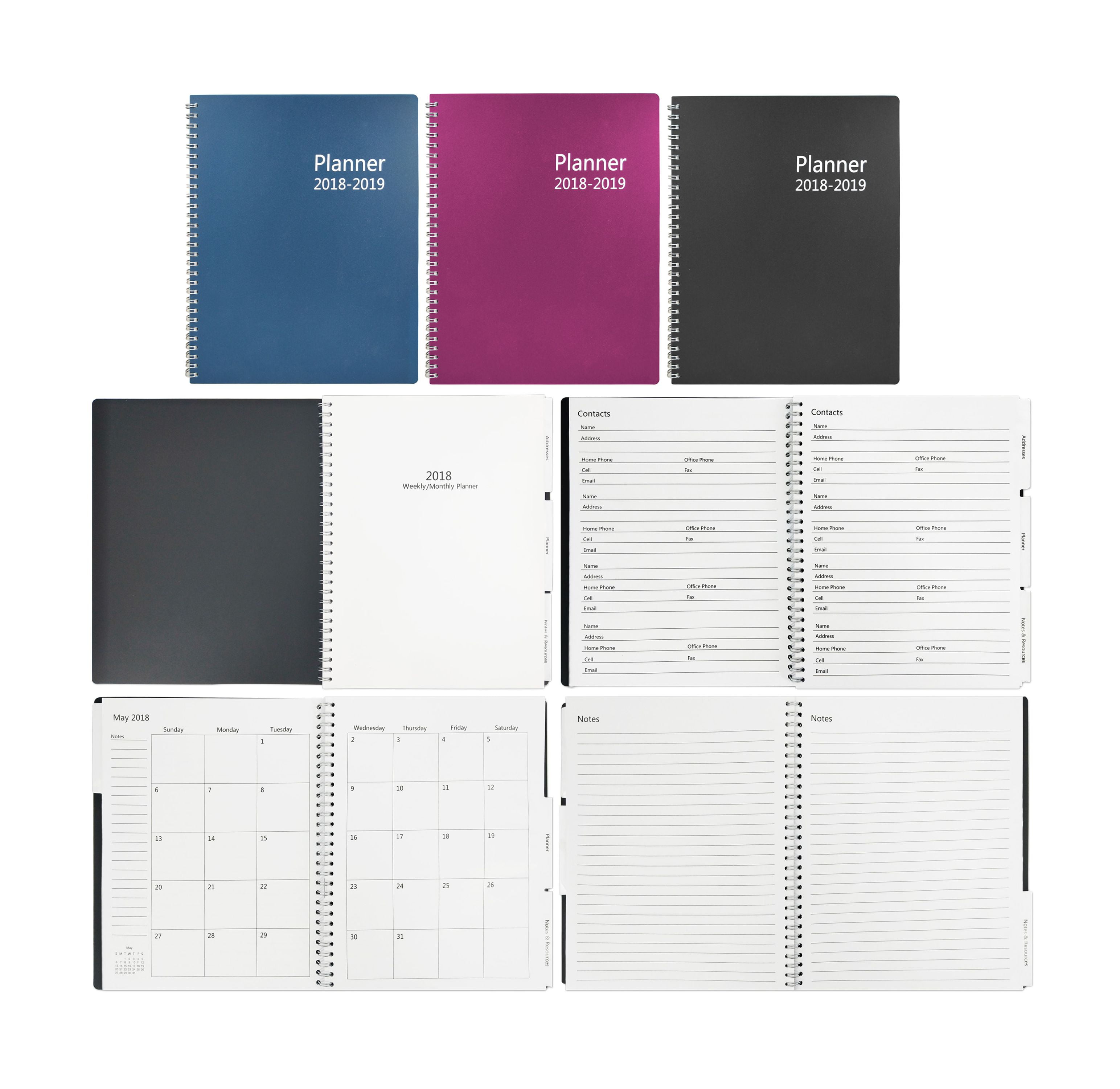 Pen+Gear Large PP Weekly/Monthly Planner, 14 Months, 8.25" x 10