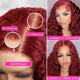 thumbnail image 4 of Pelucas con encaje en la parte delantera ZHUO JIA 99J Burgundy Deep Wave, 66 cm, 180 densidades, 4 of 7