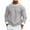 Gray, variant on Mens Knitted Waffle Shirts Long Sleeve Casual Crew Neck Ribbing Edge Pullover Fashion Classic Lightweight Color Block Shirts