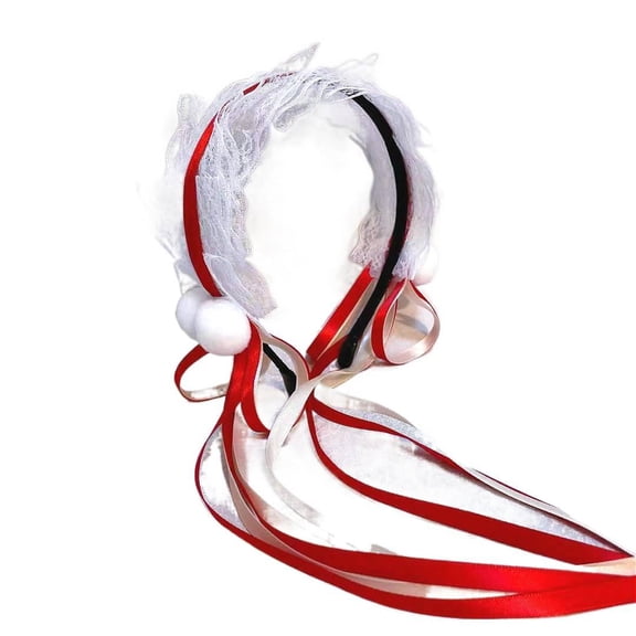 2025 Party Hair Accessories Lace Bow Headband Ribbon Female Hairband Anime Maid Headwear