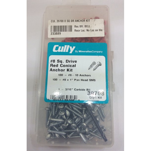 Cully 39708 8 Square Drive Anchor Kit (201pc Kit)