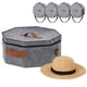 thumbnail image 1 of 4 Pack Hat Storage Box Set, Organizador de sombreros redondos apilables, Caja plegable de vaquero para hombres y mujeres, Estuche de viaje a prueba de polvo para la organización del armario, 1 of 8