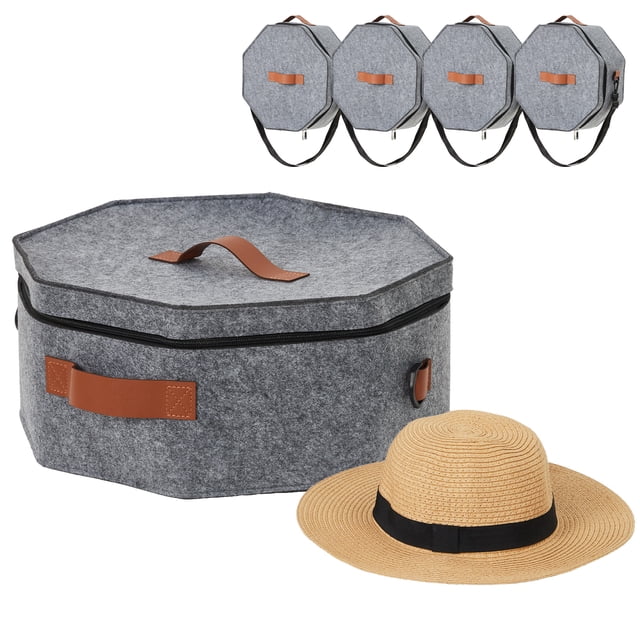 Cajas para Sombreros Plegables - Protectoras Antipolvo con Panel Transparente