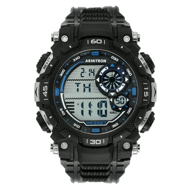 matte black digital watch