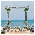 thumbnail image 2 of Metal Garden Arch with Adjustable Width W42.52''~W78.15'' Climbing Plants Support Rose Arch Outdoor Black, 2 of 5