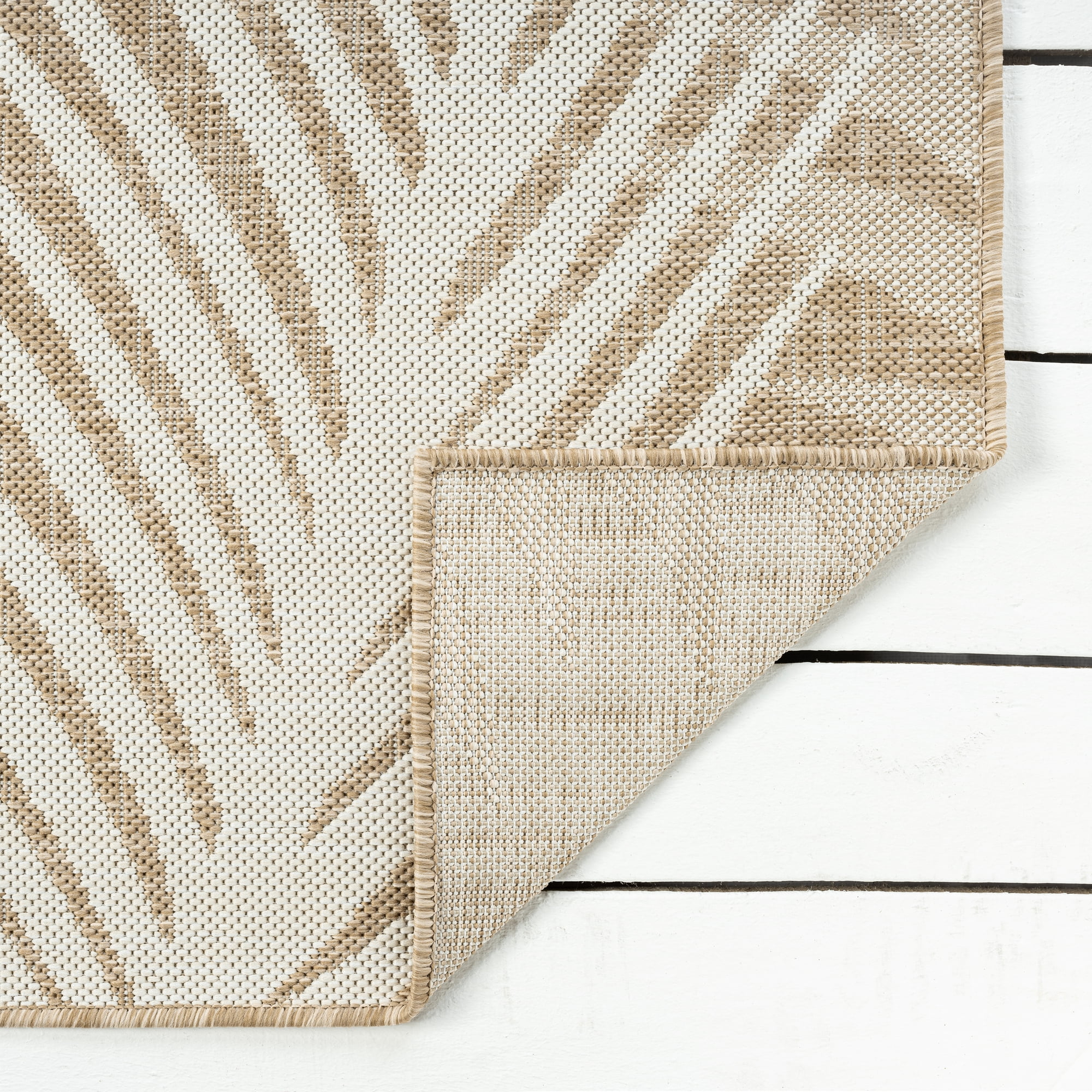 Ox Bay Carmindy Tropical Palms Indoor/Outdoor Area Rug, Beige/Ivory, 6'6" x 9'