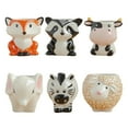 thumbnail image 3 of Transemion Gardens Beauty With Animal Planter - Eco-friendly Materials Easy To Maintain Small Ceramic Plant Pot foxes 1Set, 3 of 6