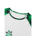 thumbnail image 5 of Elippeo Christmas Pajamas for Family Long Sleeve Snowflake Print Tops + Plaid Pants Set Winter Sleepwear, 5 of 10