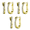 Yellow Gold, variant on Cate & Chloe Pack of 3 - Amaya 18k White Gold Plated Hoop Earrings with Swarovski Crystals